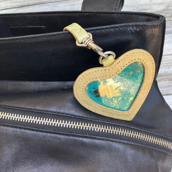 VTG Y2K Juicy Couture Purse Black Leather Studded Satchel Bikercore Grunge Goth - Picture 8 of 16